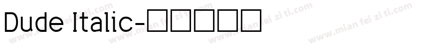 Dude Italic字体转换